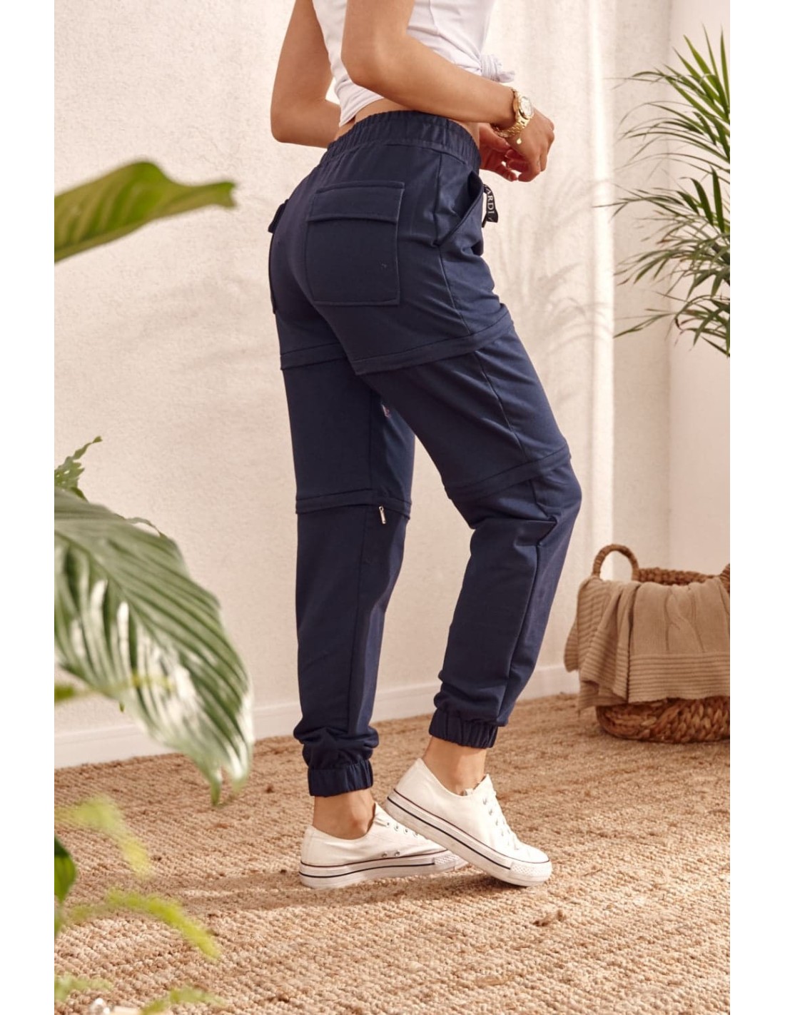 Pantaloni bleumarin din trei piese FI601 - Magazin online - Boutique